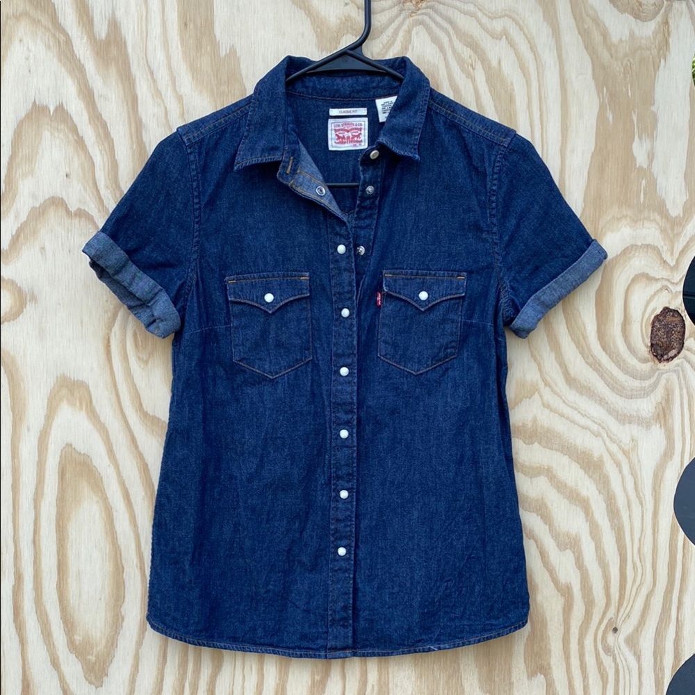 Levi's Dark Blue Denim Shirt XS